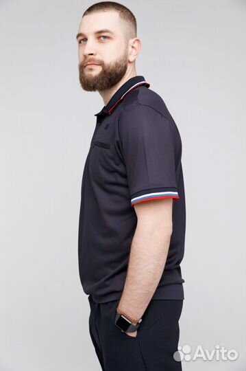 Футболка поло мвд Полиции с триколором нового обра