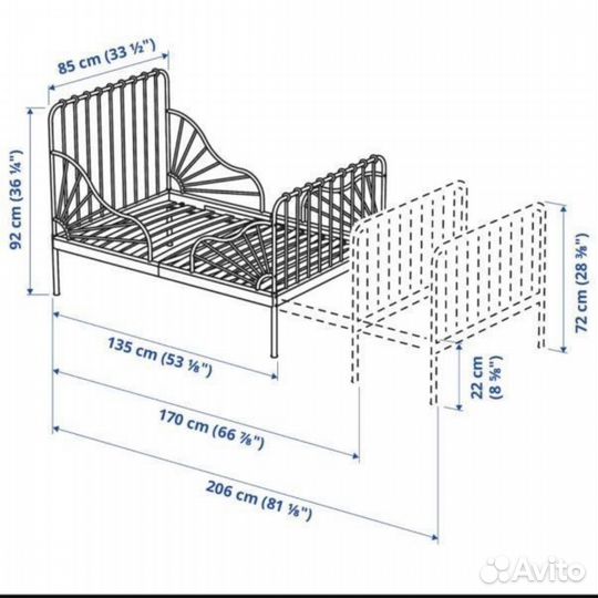 Детская кровать IKEA minnen