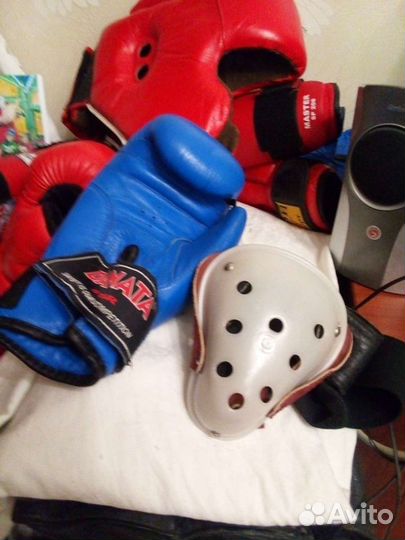 Единоборства защита голени, перчатки, шлем, пах