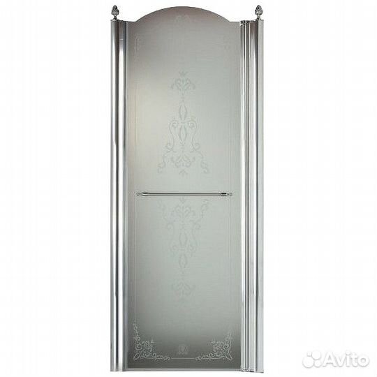 Душевая дверь Migliore Diadema 80 R 20401 профиль Хром стекло матовое с декором