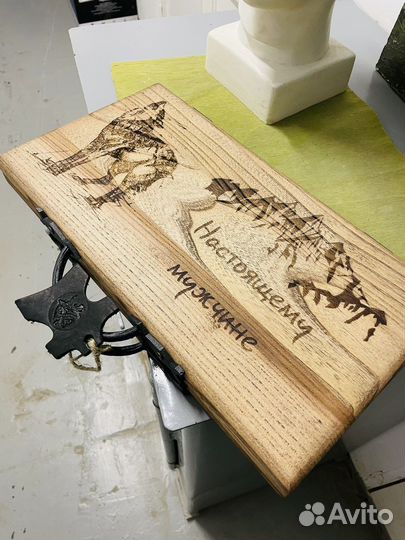 Набор подарочный мужской топор нож