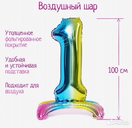 Шары Цифры, надутые воздухом. 1,4