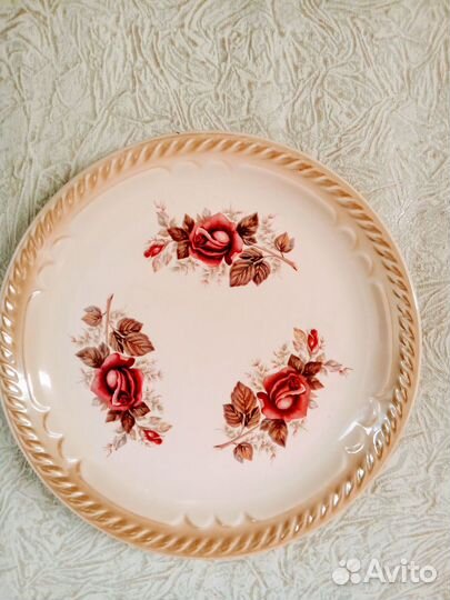 Фарфоровое блюдо-тарелка и поднос СССР