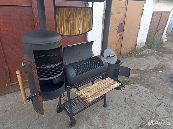 Мангал Смокер. Коптильня. 5 в 1