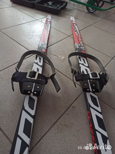 Установка креплений на лыжи