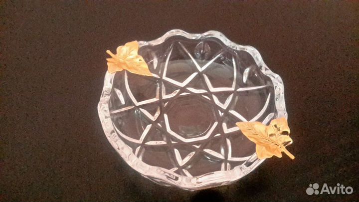 Женская пепельница RCR Италия.хрусталь,позолота