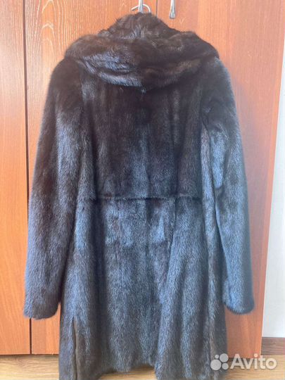 Шуба норковая с капюшоном 42 44