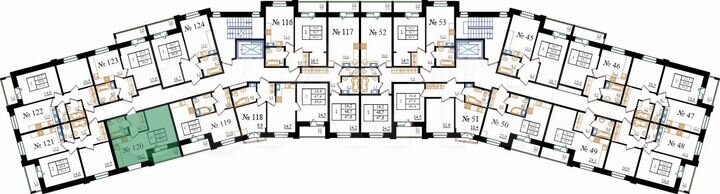 Квартира-студия, 34,5 м², 6/8 эт.