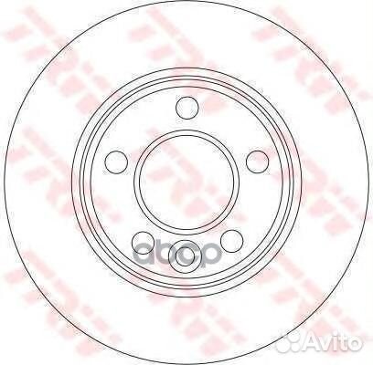 Торм.диск зад.вент.294x22 5 отв. DF4312 TRW