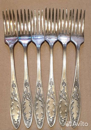 Столовые приборы мельхиор и серебро