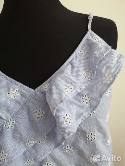 Топ женский с воланом хлопок 48 H&M hm