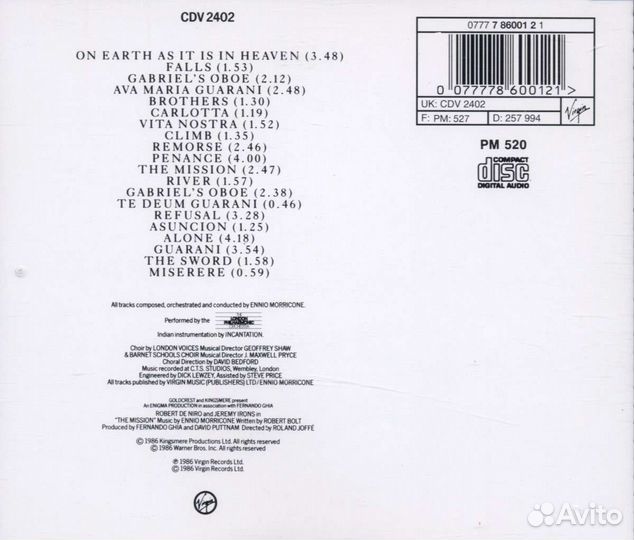 Original Soundtrack: The Mission (1 CD)