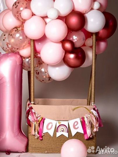Фотозона воздушный шар с корзиной