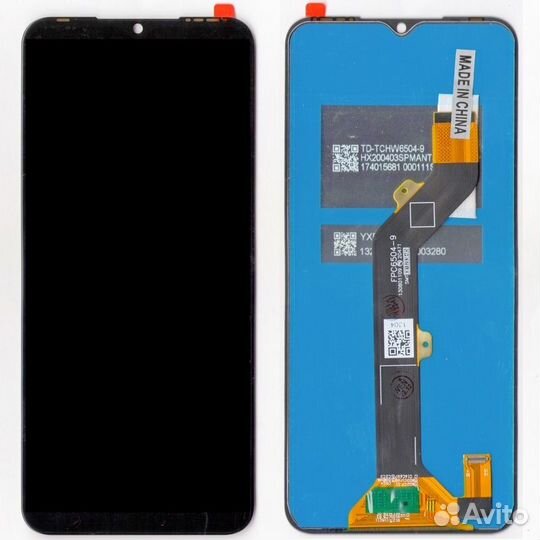 Дисплей для Tecno Spark 7 черный