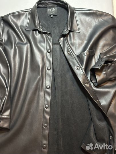 Кожаная рубашка женская