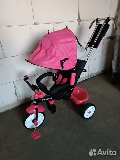 Велосипед коляска с ручкой