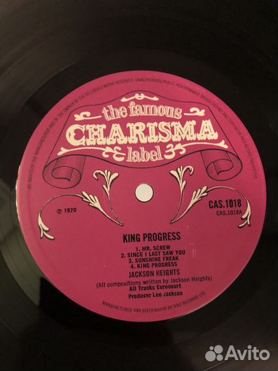 Jackson Heights – King Progress, UK, 1st press