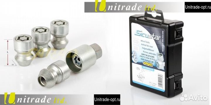 Секретные гайки 12x1.5 Farade SicuStar