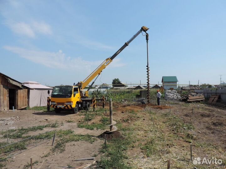 Ямобур услуги, винтовые сваи, аренда ямобура