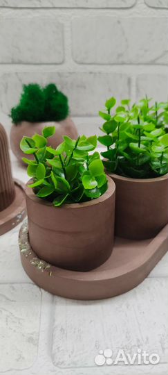 Подарочные наборы из гипса. Интерьер Свечи Зелень