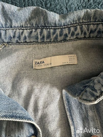 Джинсовая куртка zara женская