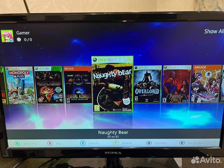 Xbox 360 прошит (freeboot) установлено 85 игр