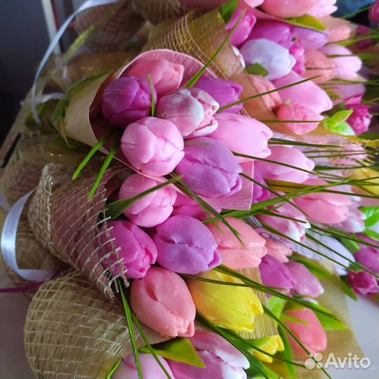 Тюльпаны- мыло ручной работы