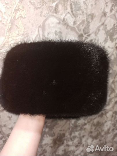 Мужская норковая шапка ушанка