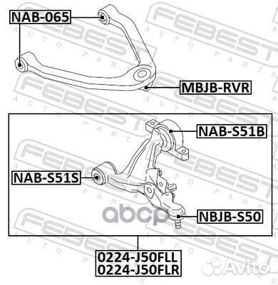 Рычаг передний нижний правый 0224J50FLR Febest