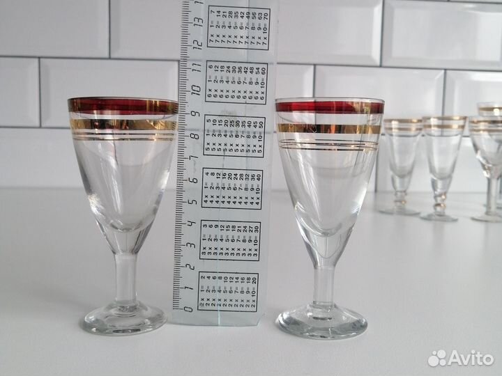 Фужеры(коктейль), рюмки СССР золотая полоса