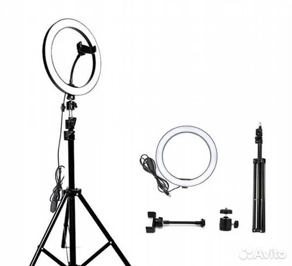 Кольцевая лампа 36 см со штативом