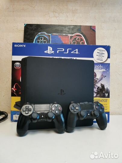 Sony Ps4 Slim 1tb +12 игр +2 Джойстика