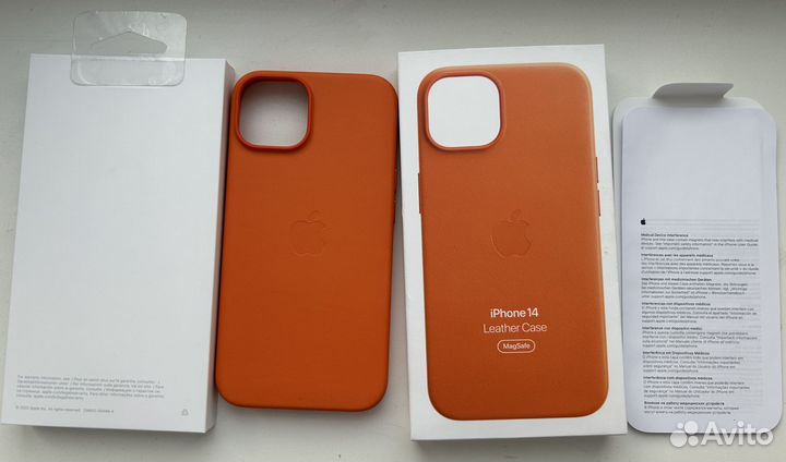 Кожаный чехол для iPhone 14. Оригинал