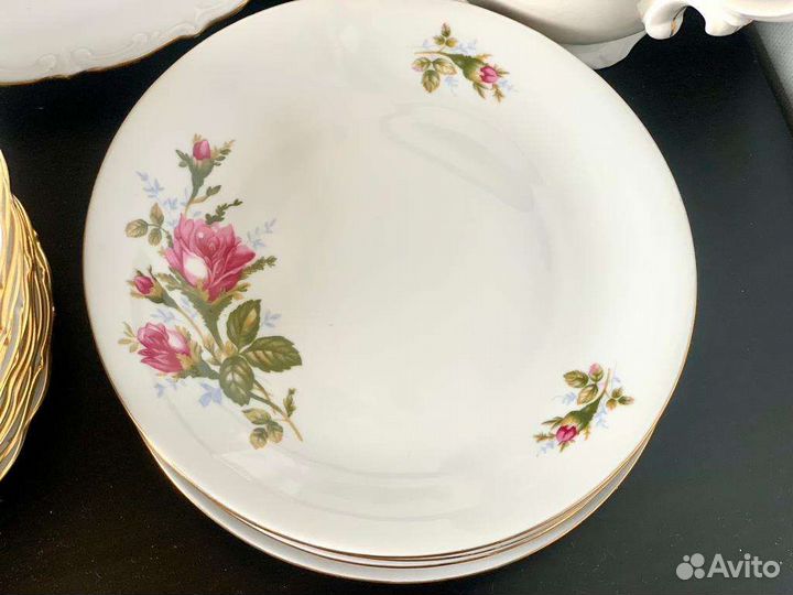 Тарелки роза и блюда ГДР Чехия