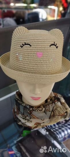 Соломенная шляпа детская