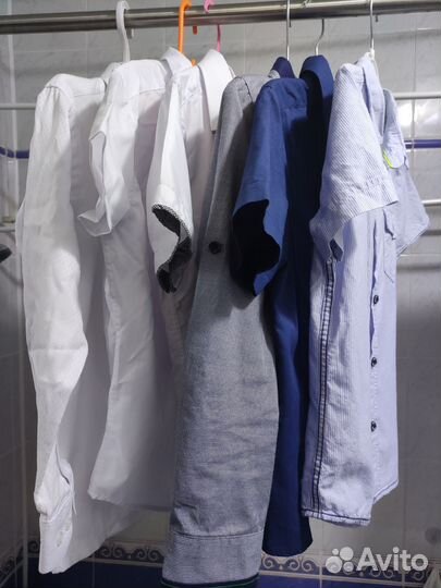 Рубашки пакетом 122-128 + пиджак