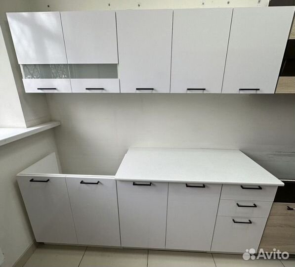 Кухня белая прямая быстрая доставка
