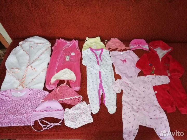 Вещи на девочку пакетом до 68см
