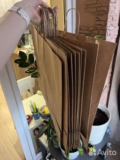 Крафт пакет с ручками