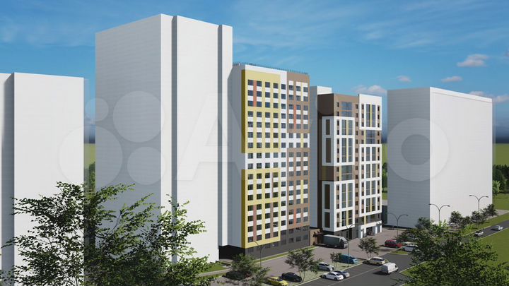 3-к. квартира, 61,3 м², 2/15 эт.