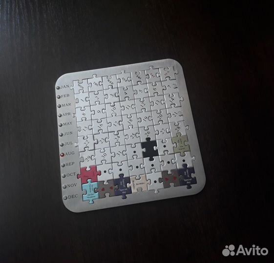 Металлический пазл-календарь / Коврик для мыши