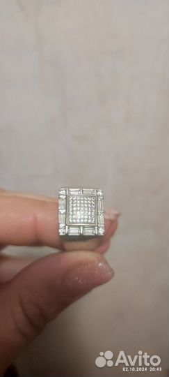 Серебряное кольцо печатка
