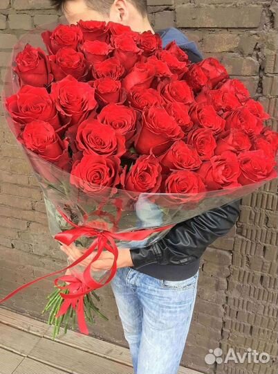 Розы высокие Доставка цветов