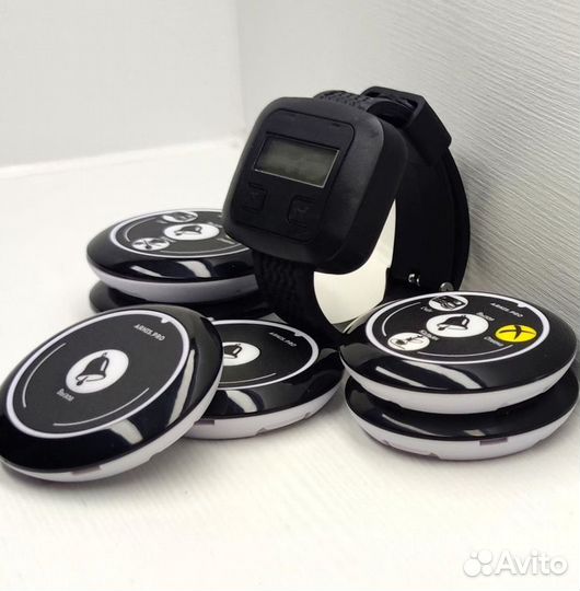 Кнопка вызова официанта в комплекте с часами