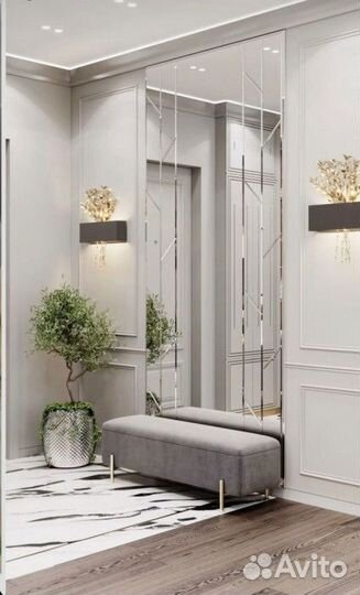 Зеркальное панно на стену