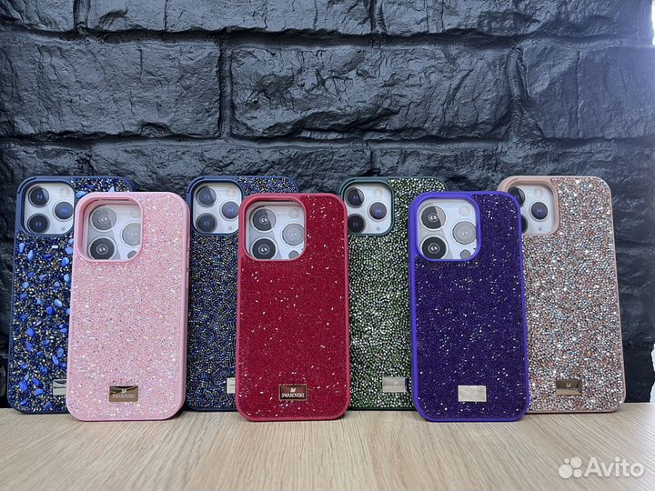 Чехол для iPhone со стразами Swarovski, женский че