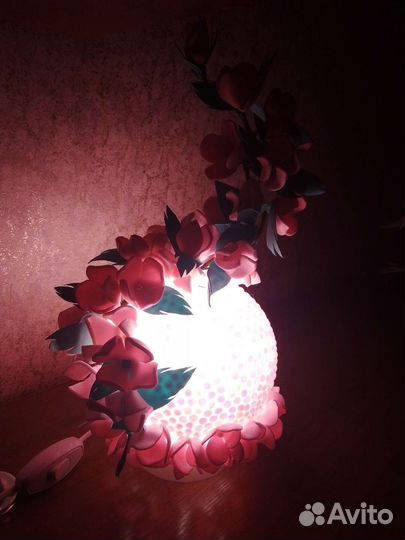 Торшер роза из изолона, Ночники, светильники