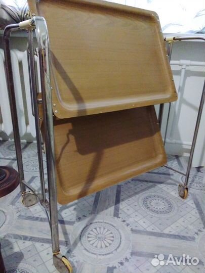 Сервировочный столик СССР на колесиках складной