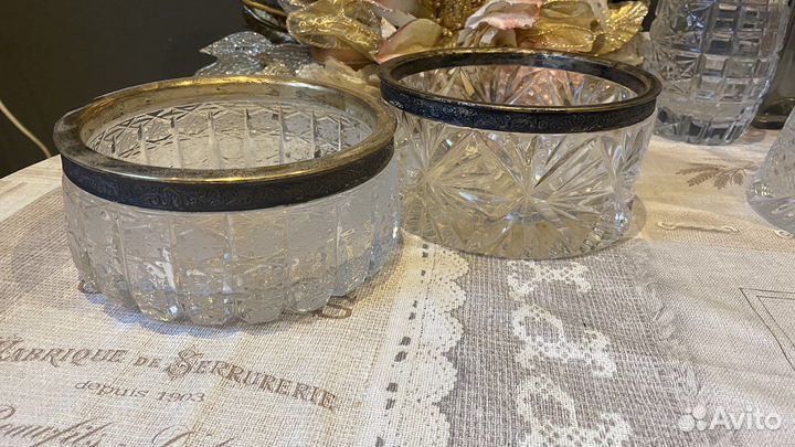 Хрусталь в серебре, мельхиоре СССР