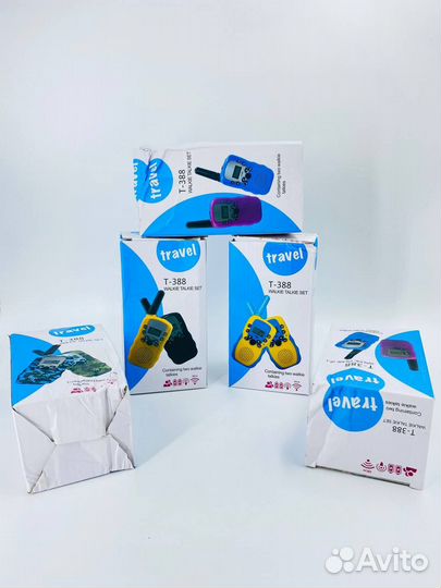 Детские рации с фонариком HIT T-388, 2шт синий